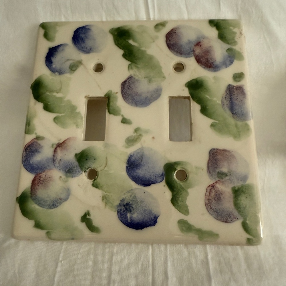Grapevine Ceramic Light Switch Cover